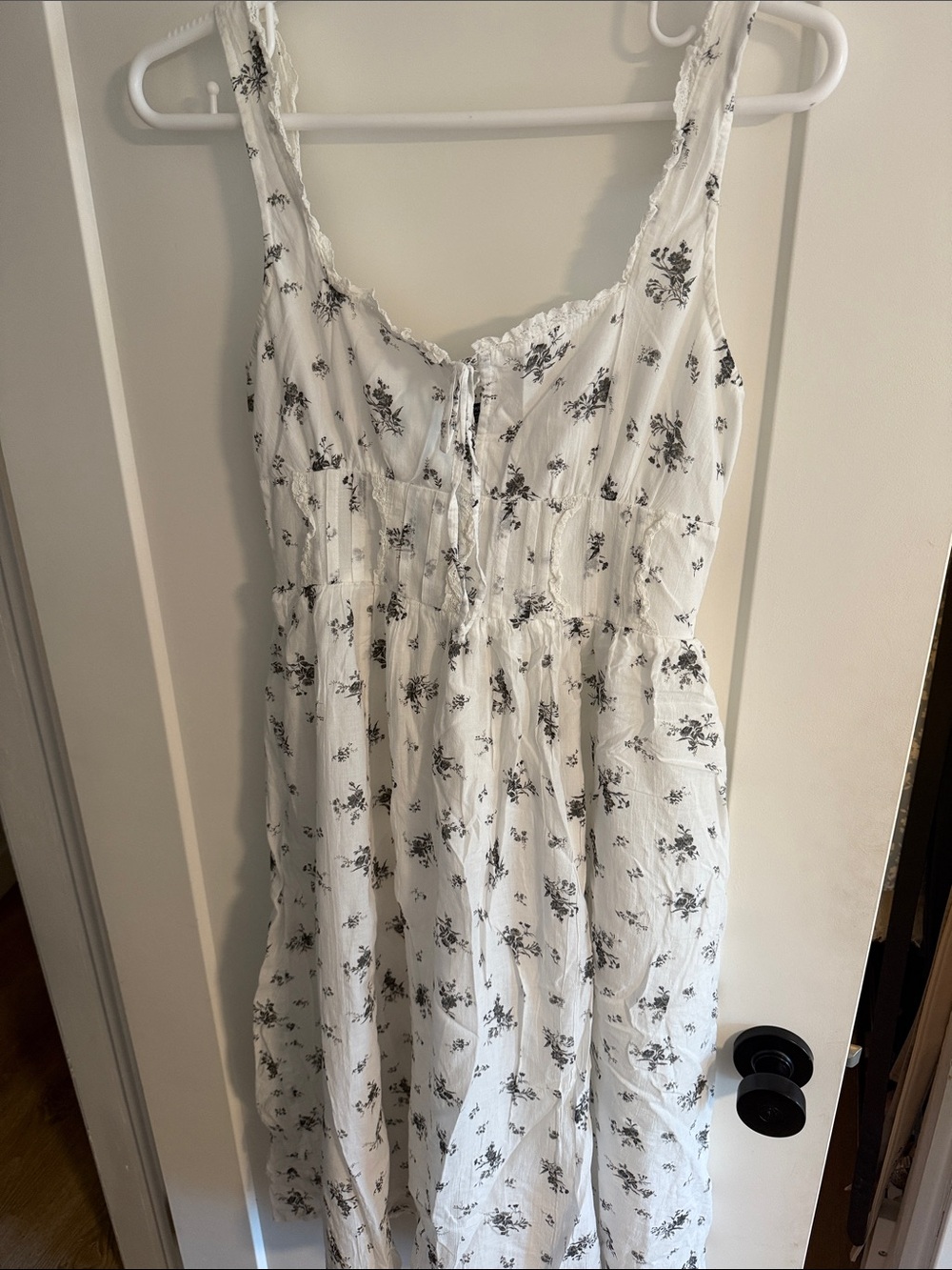 American Eagle Outfitters White Floral Slip Dress